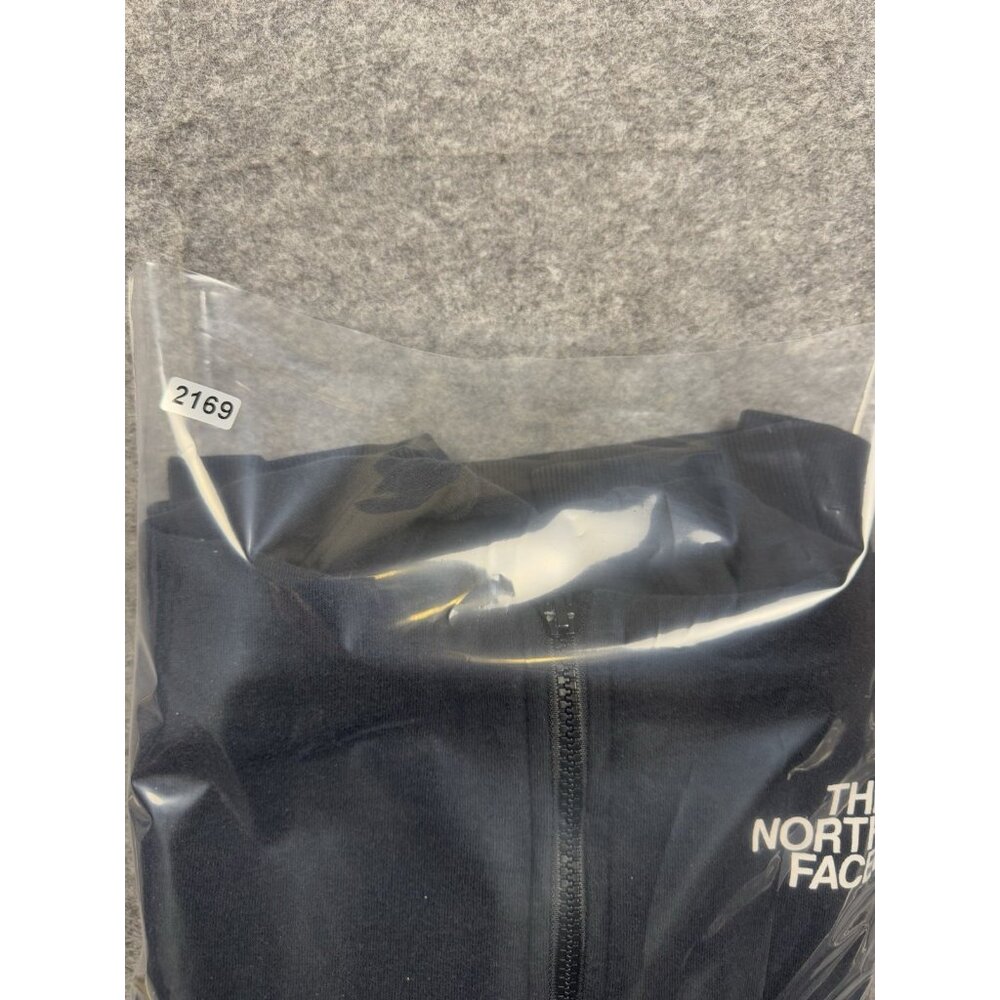 North Face Hoodie Mens Medium Black Spell Out Graphic Full Zip - Picture 6 of 16